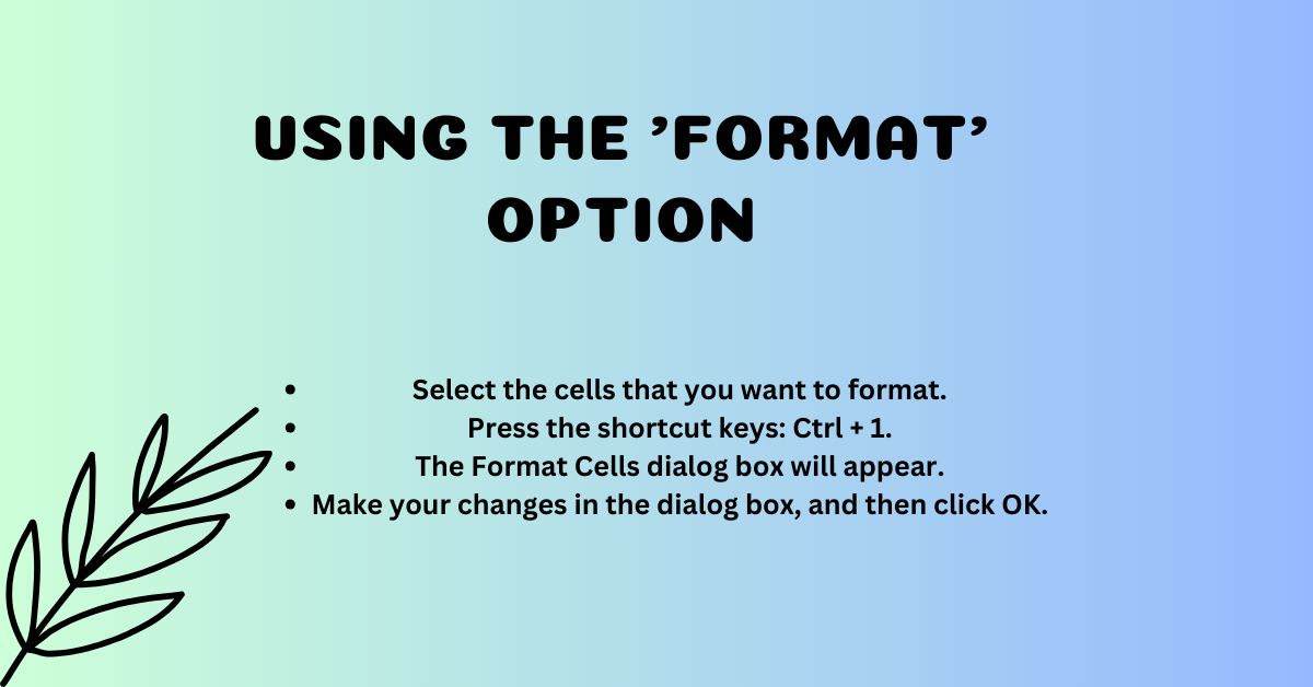 Using the 'Format' Option