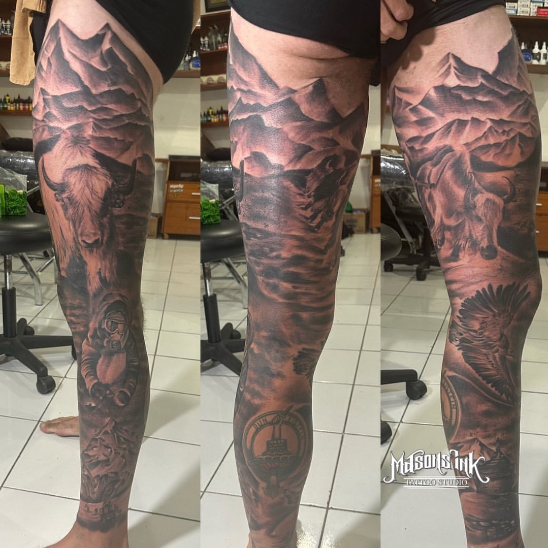 Himalayas Nature Realism Tattoo