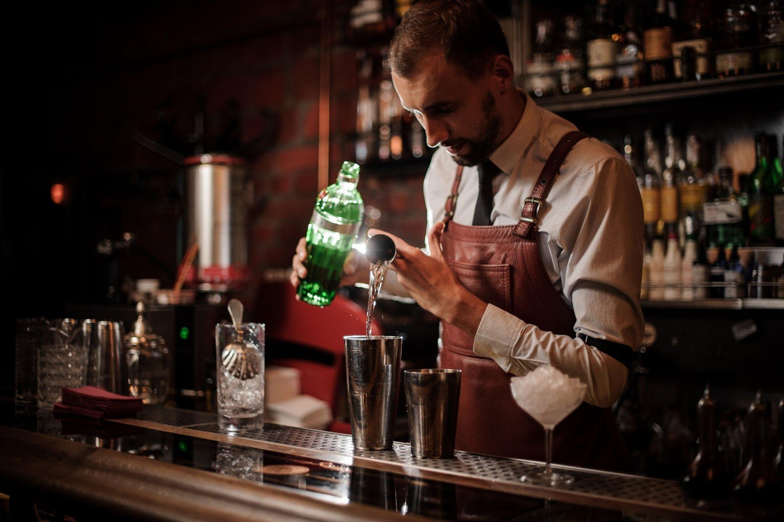 Elevate Your Bartending Experience with a Leather Bartender Apron