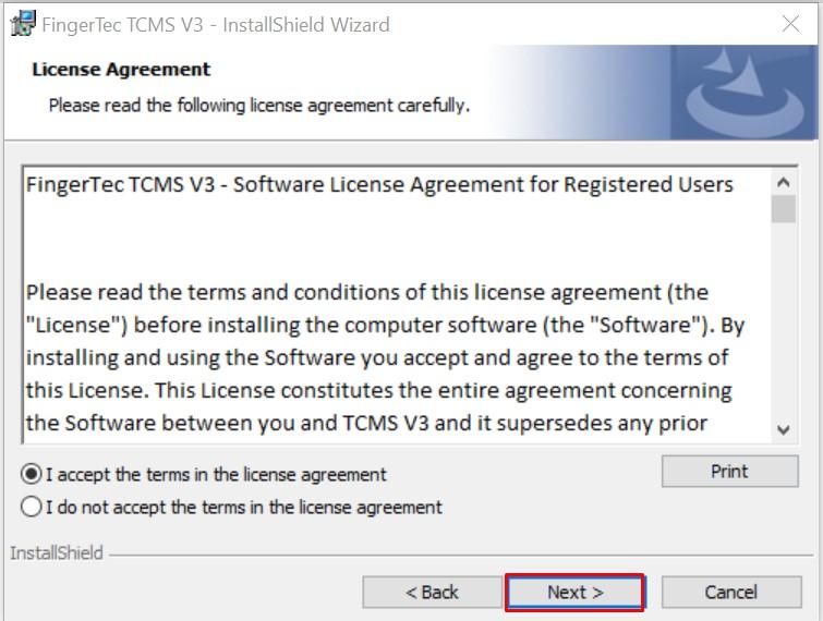 A screenshot of a software agreement

Description automatically generated