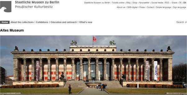 web del museo Altes de Berlín