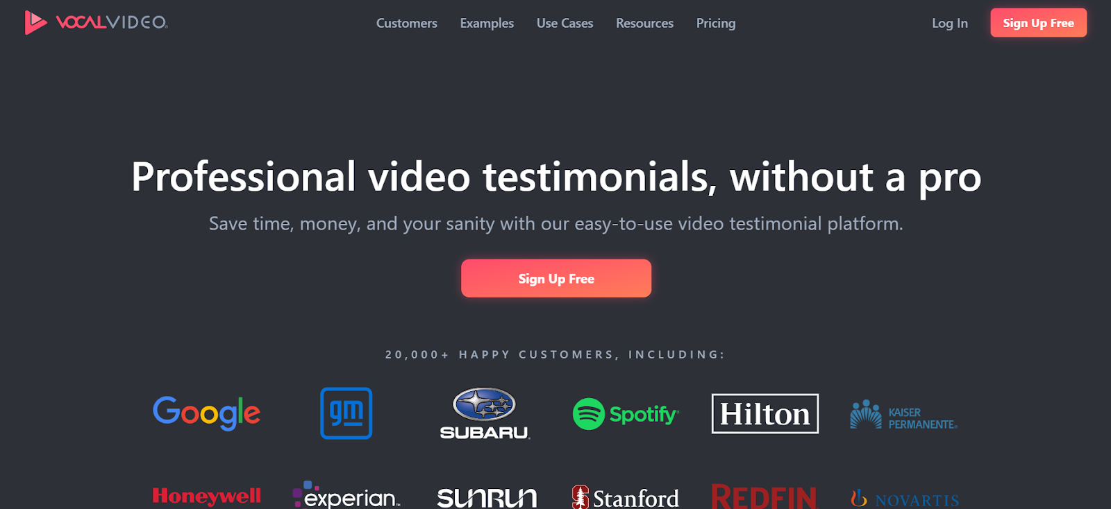 vocal video testimonial software