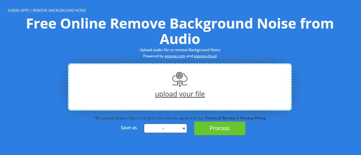 Aspose Products - Clean Audio File Online for All Devices