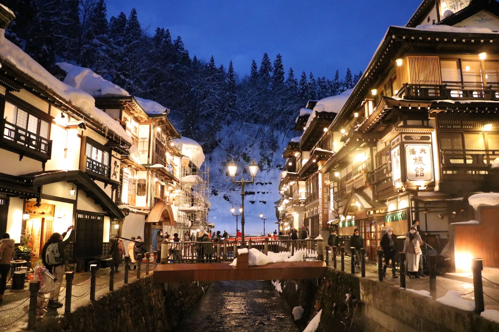 Ginzan Onsen night view