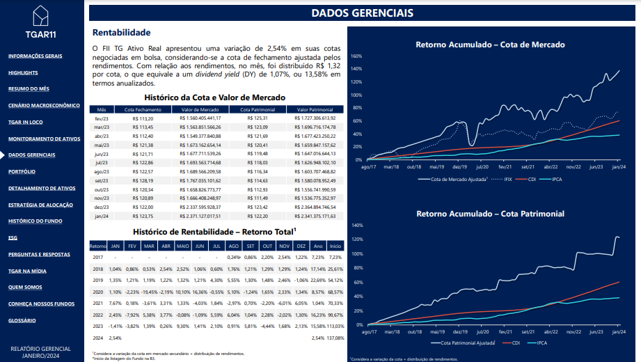 Relatório do fundo relatório gerencial painel com dados gerenciais