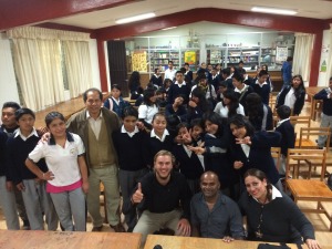 At the school Sentimientos de la Nacion in San Cristobal