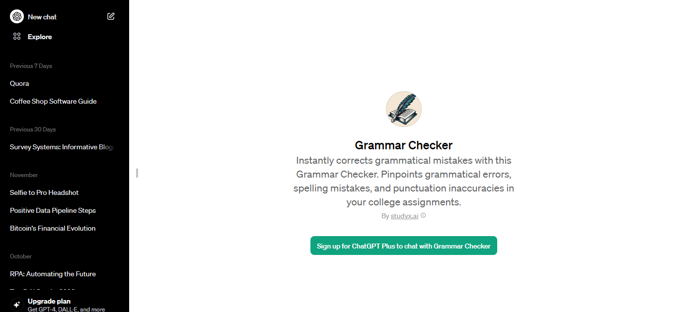 OpenAI Grammar Checker