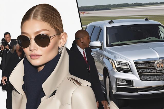 Gigi Hadid arriving in style at JFK