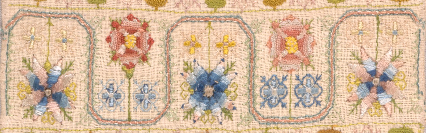 Long Sampler, detail, c. 1650–70. England, 17th century. The Cleveland Museum of Art, 