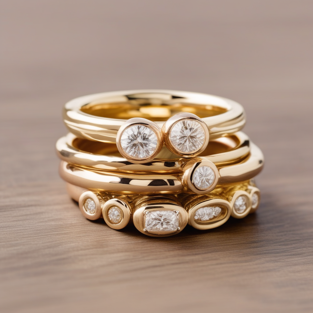 Unique Stacked Wedding Ring Designs by Melissa Tyson