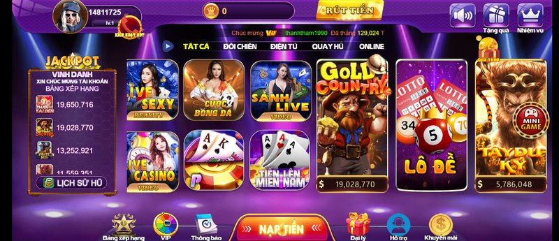 giới thiệu Trang chủ của 68 game bai