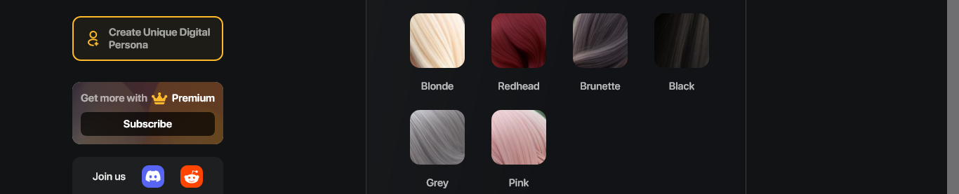 romantic ai hair color