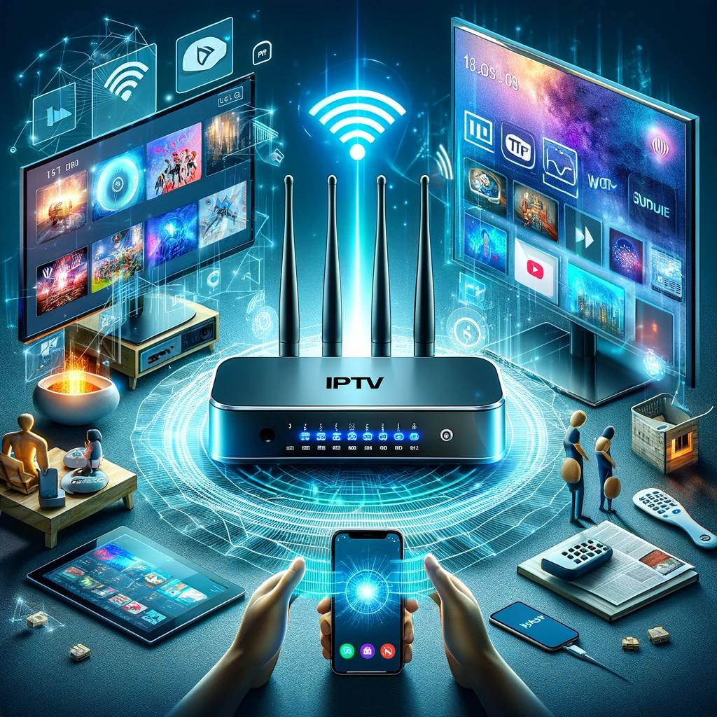 Infographic detailing tips for enhancing IPTV streaming quality, such as internet speed requirements and device compatibility, emphasizing the optimal viewing experience with VisionTV.