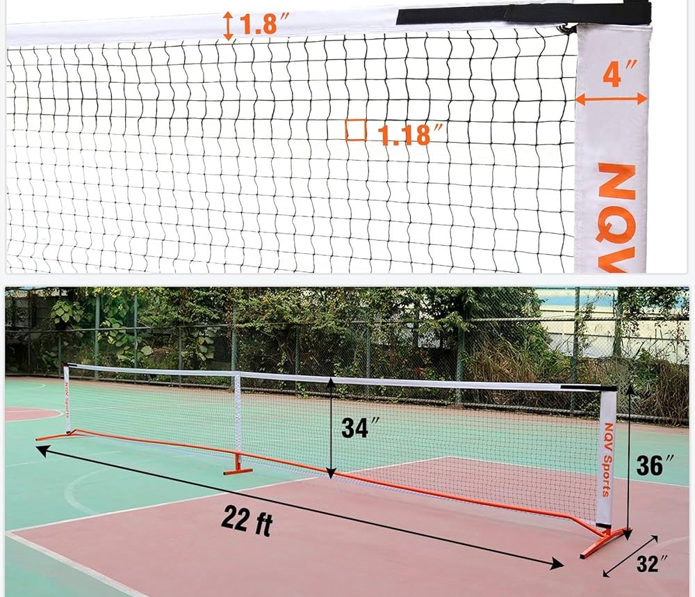 How wide is a pickleball net