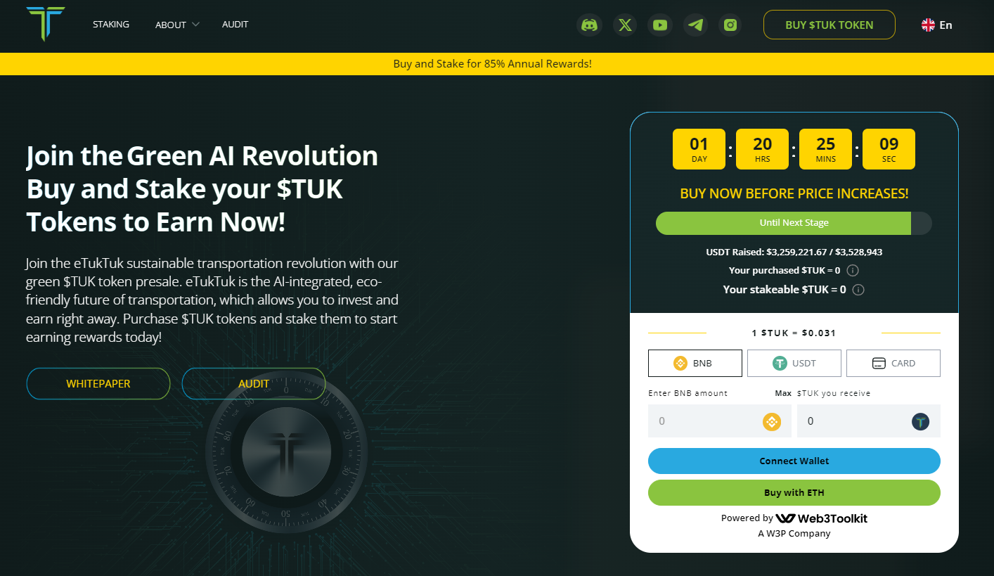 eTukTuk Reaches $3.25 Million In Token ICO As Its Play To Earn Crypto Game Hits App Store