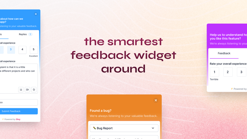 Feedback widget template for SaaS with example