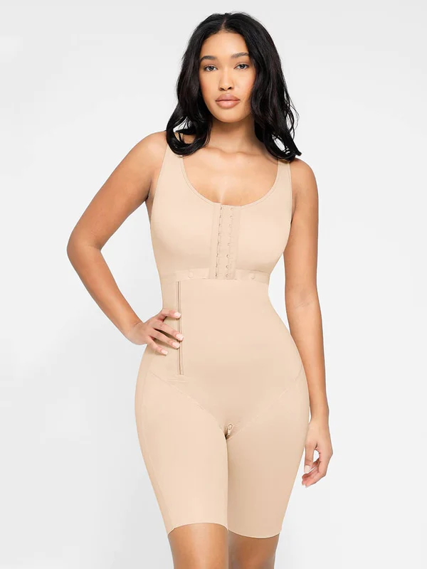 Wholesale Post-Operative Breast-Covering Side-Zip Body Shaper