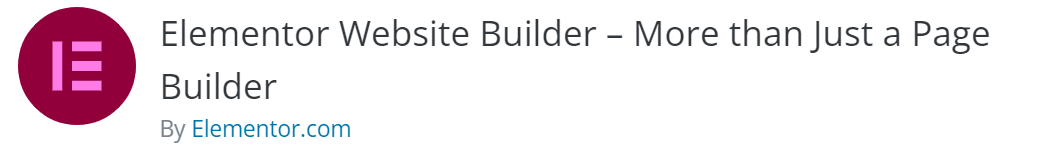 Elementor plugin