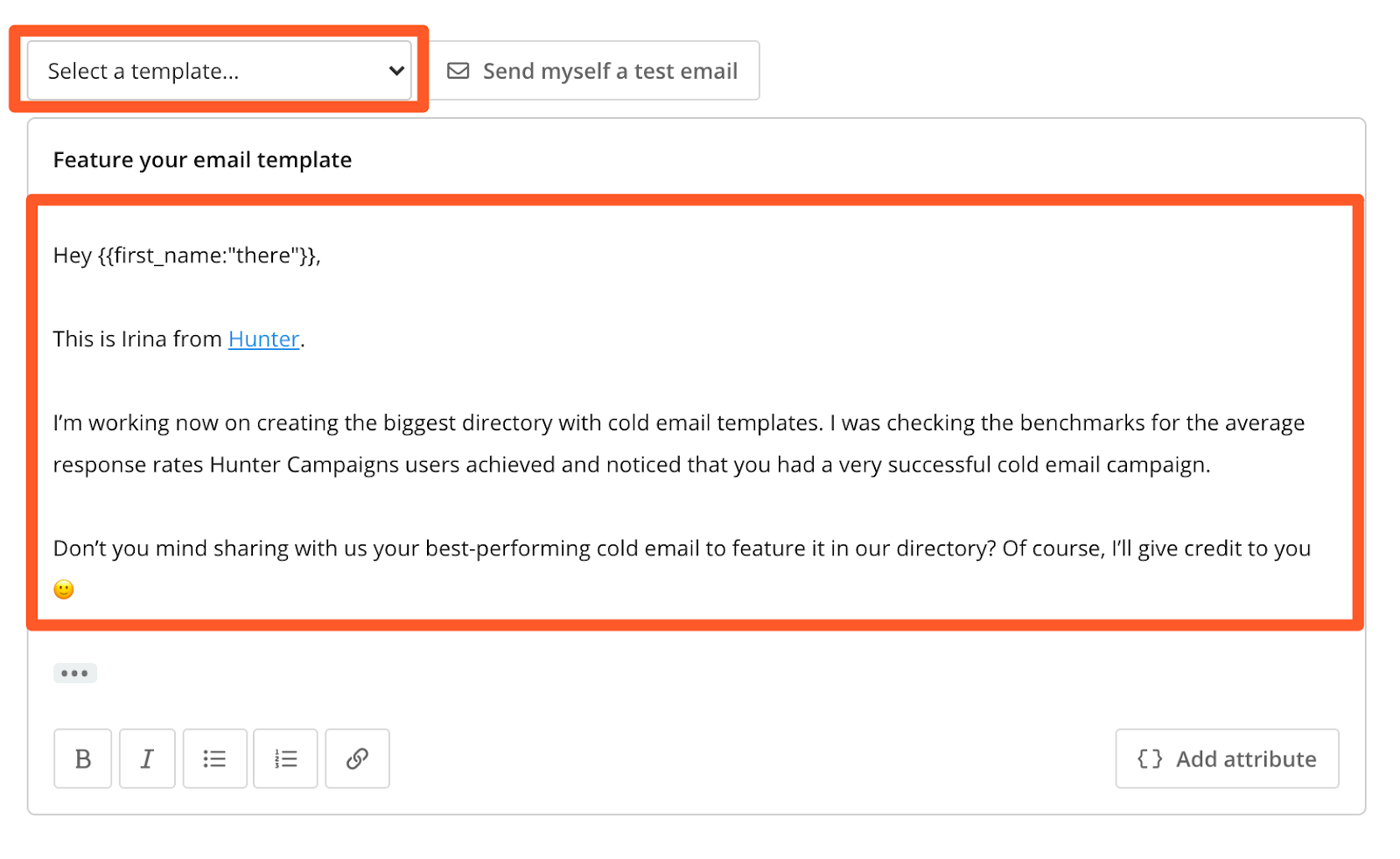 Cold Email Outreach Templates with Hunter IO