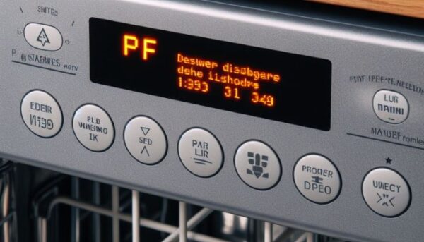 Error code PF on Frigidaire dishwasher.