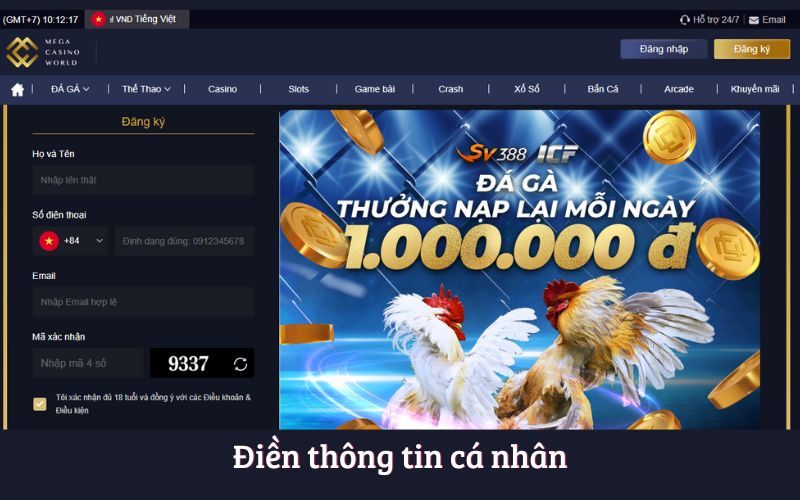 Điền thông tin cá nhân