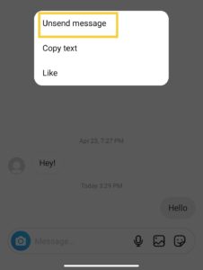 how to unsend messages on instagram