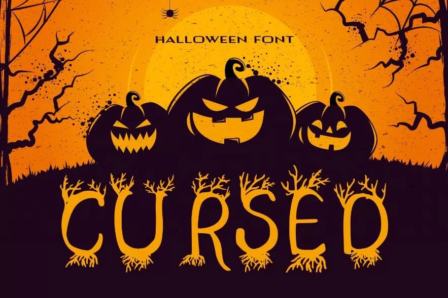 cursed halloween font