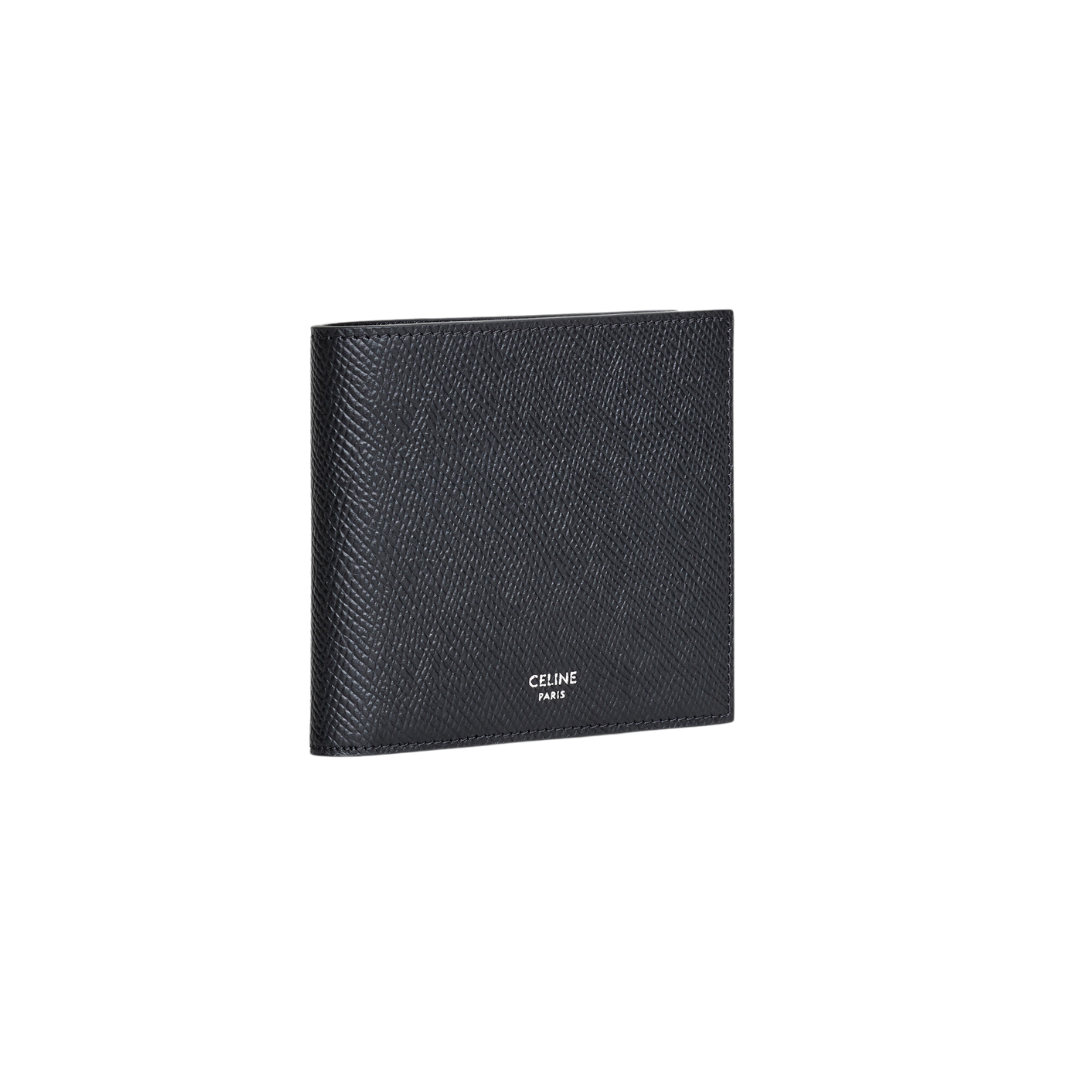 5.Celine Bi-Fold Wallet with Coin Compartment in Grained Calfskin 