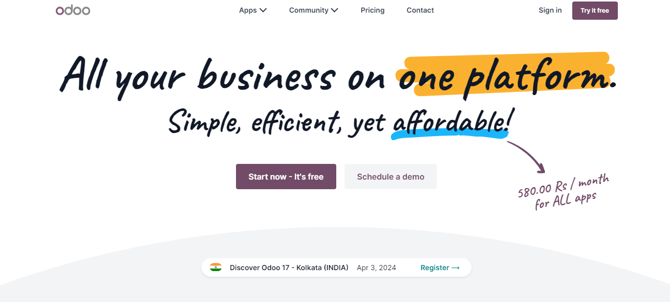Odoo as a Business Management Software