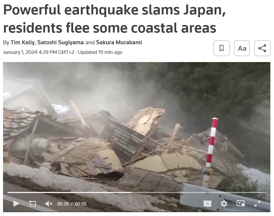 Japan earthquake 2024