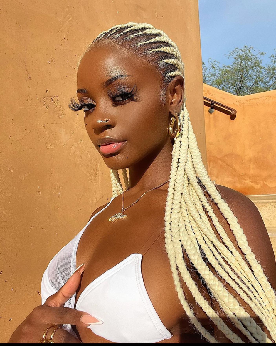 Platinum Blonde Box Braids