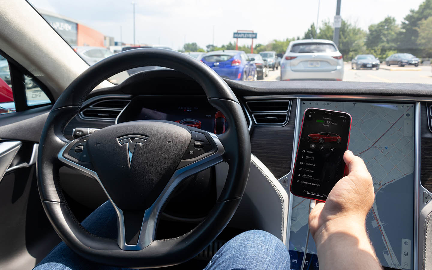 get access to numerous Tesla features with the smart application