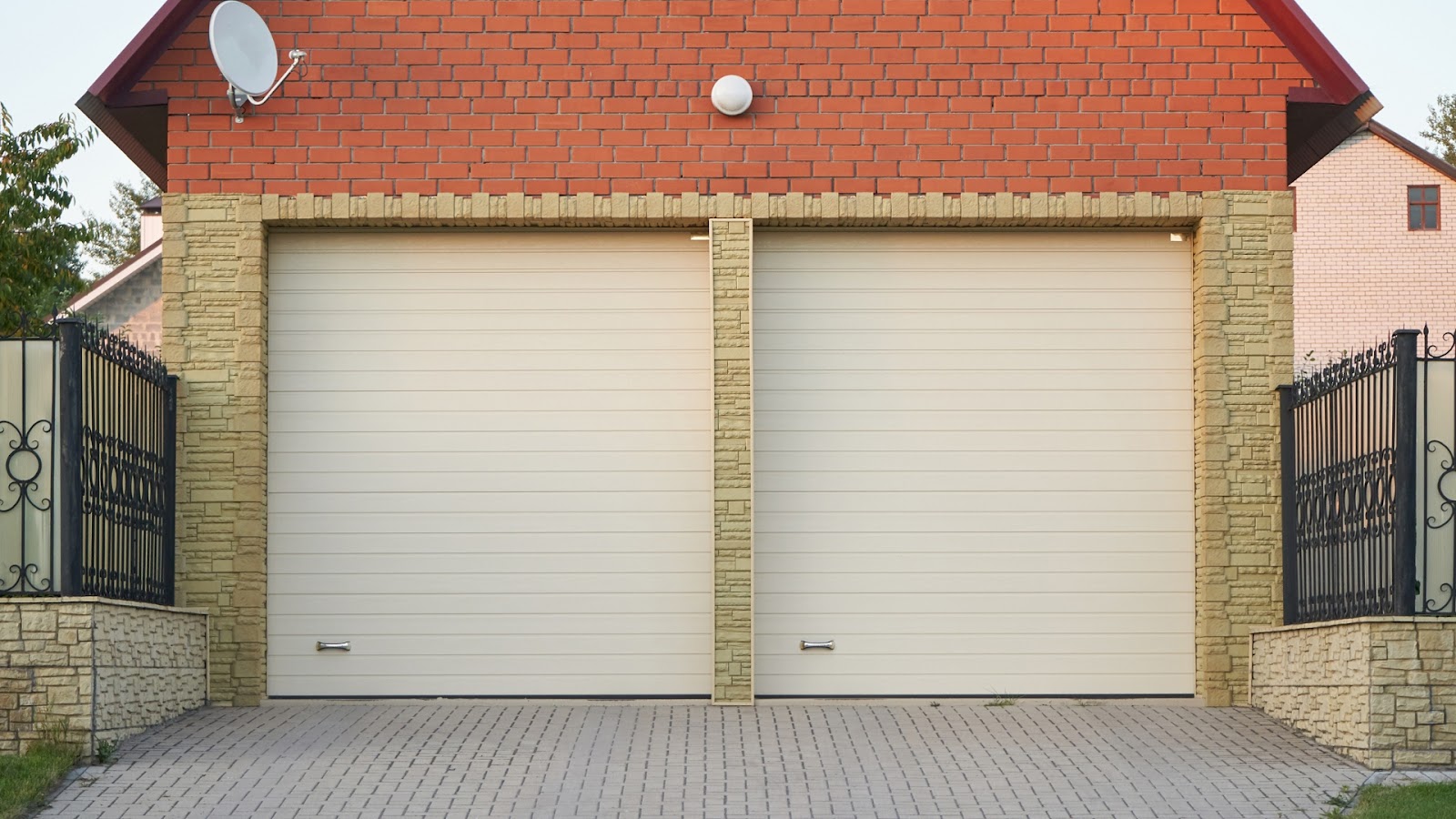 A home with wind-resistant garage doors
