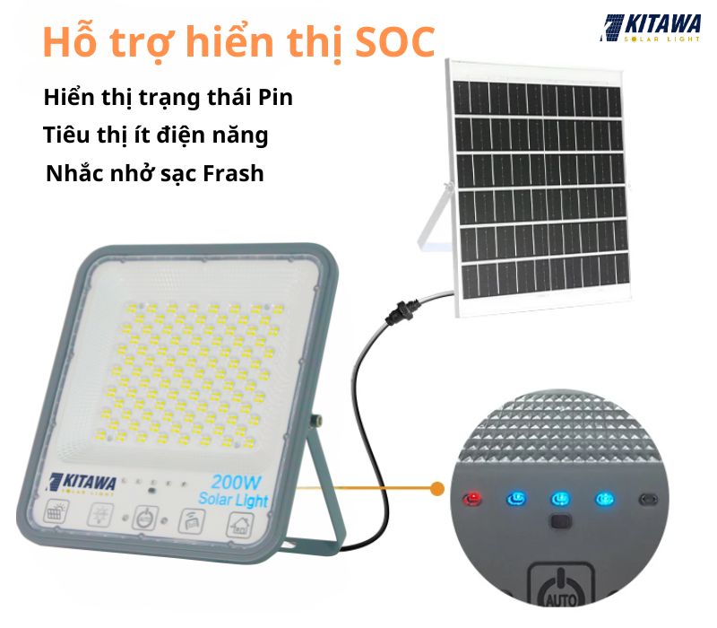 Đèn pha năng lượng mặt trời 200W bọc cầu - DP11200