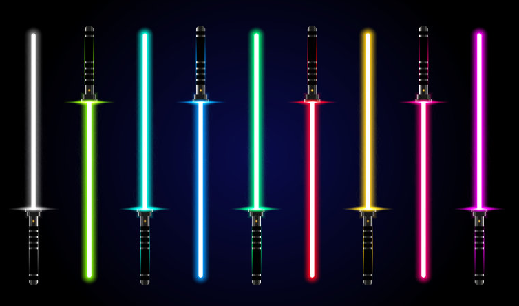 Different colors of lightsaber