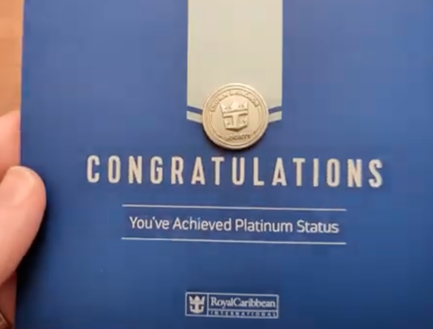 Congratulation message on achieving platinum status