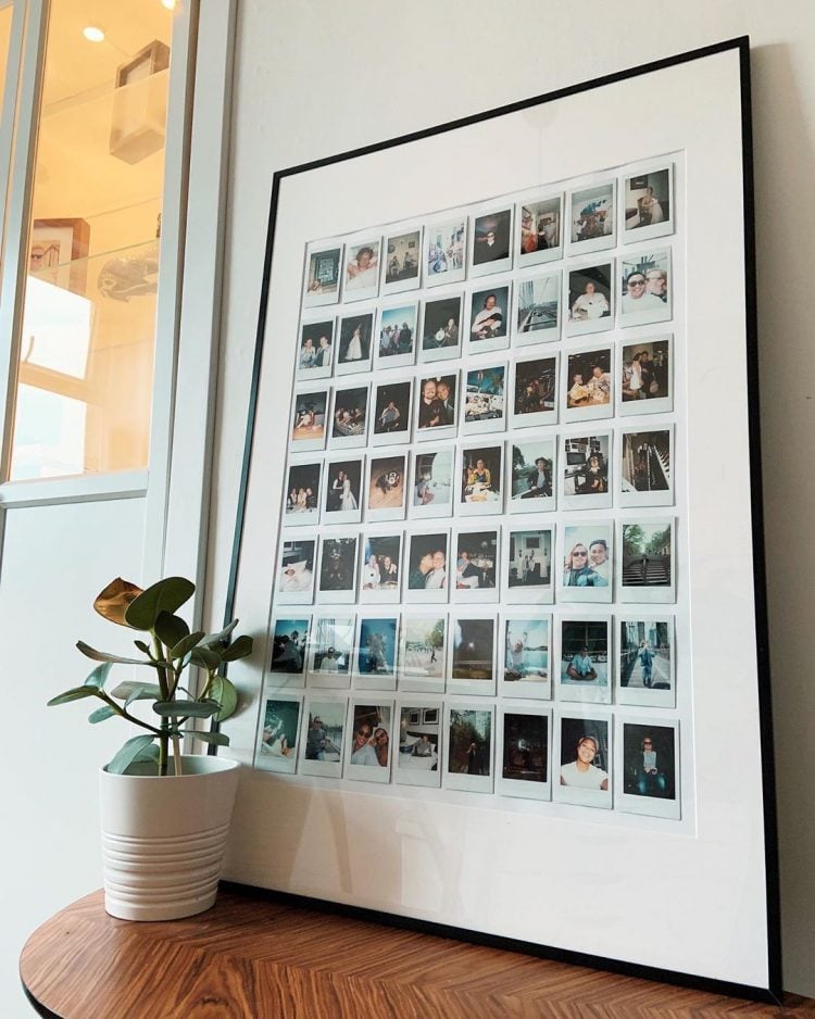 polaroids in frame