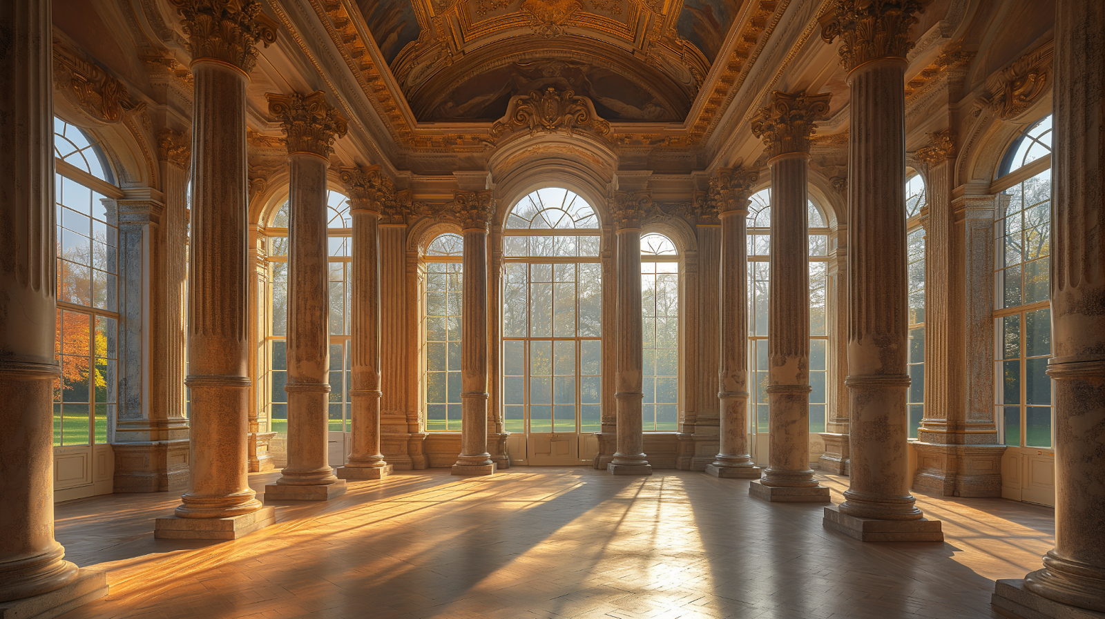 View inside the Sanssouci Palace in Potsdam, Germany