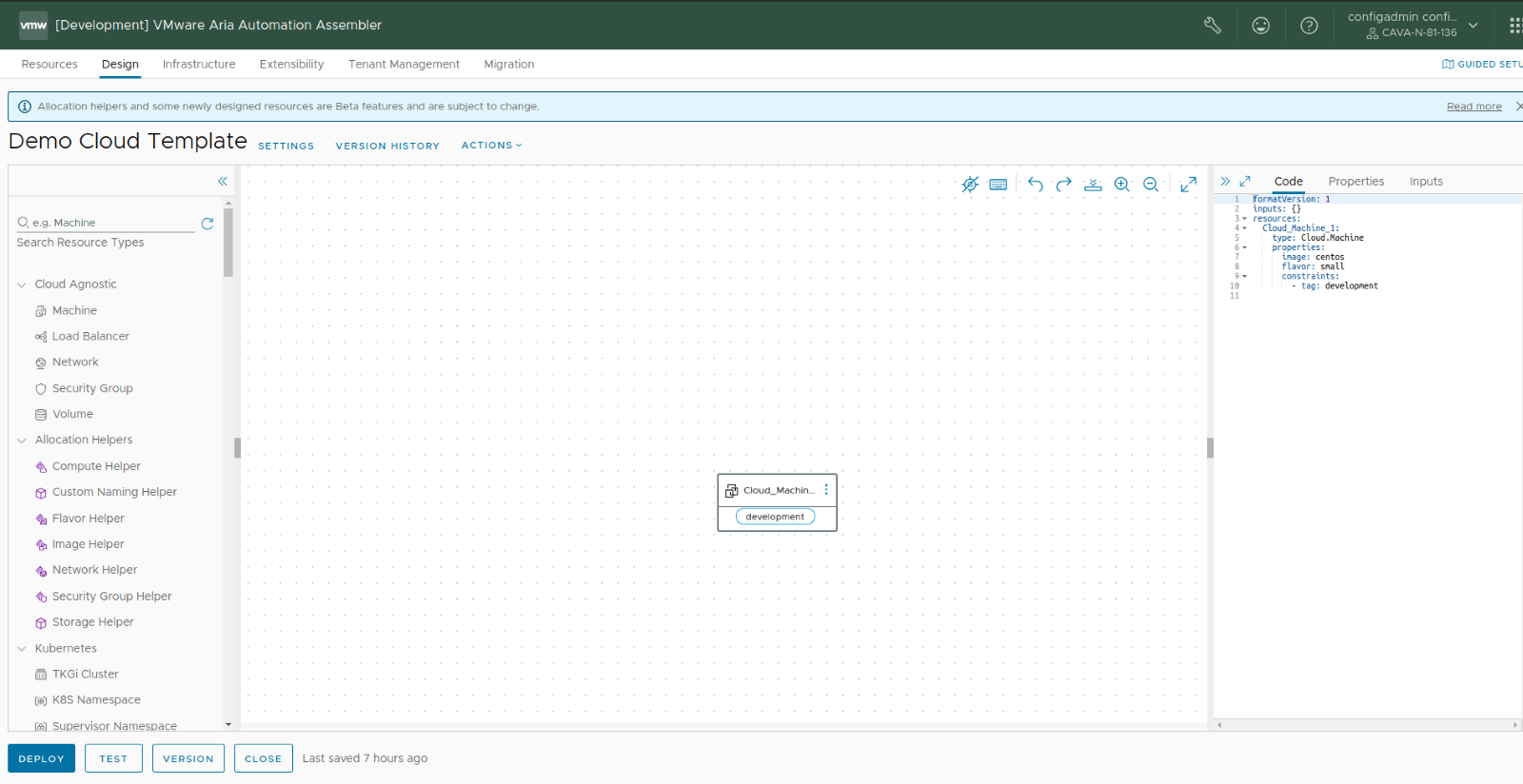 Aria Automation Content Staging - VMware Cloud Management