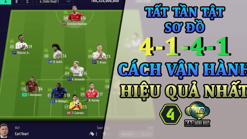 Sơ đồ chiến thuật 4 - 1 - 4 - 1 (FO4) giúp thế trận được đảo ngược ngay trong tích tắc