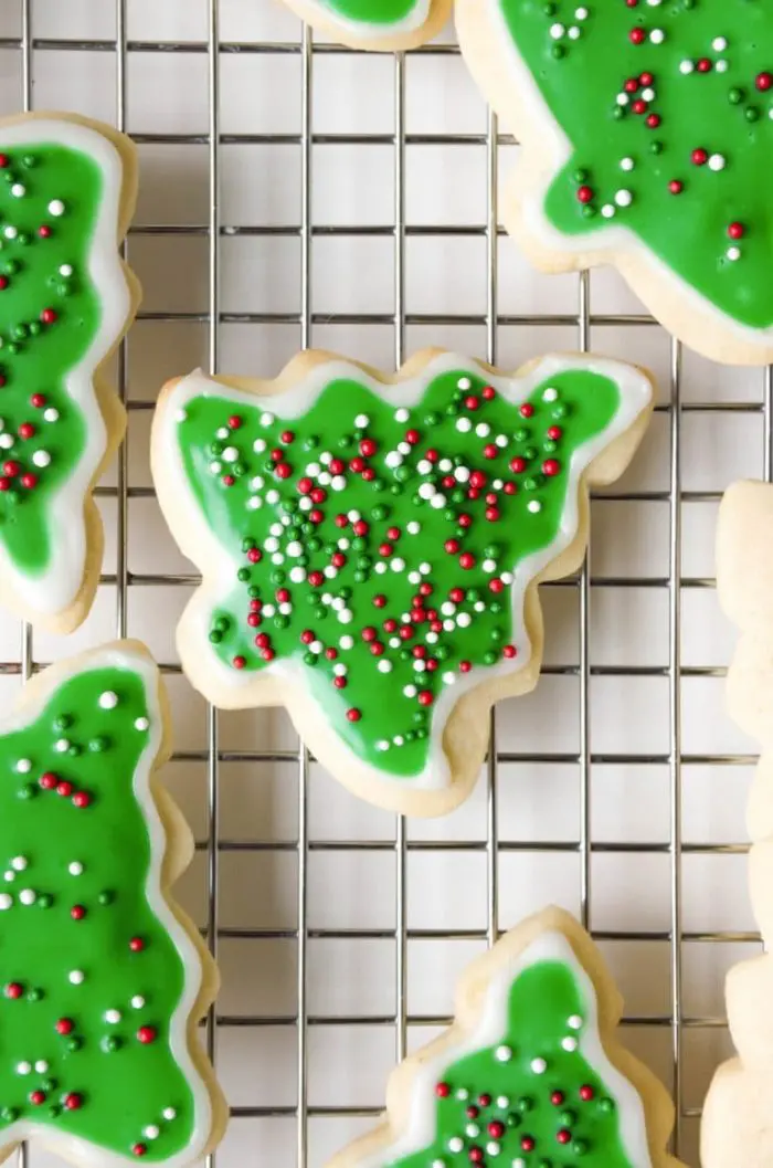 christmas tree sugar cookies
