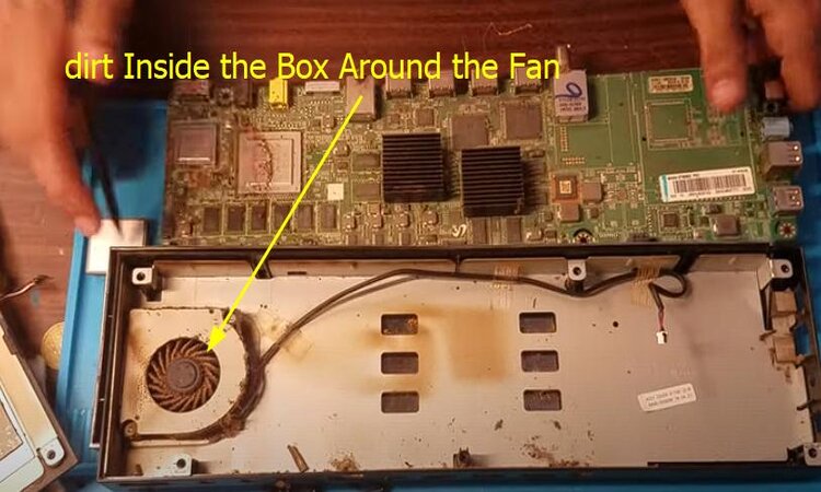 dirt around the fan of samsung one connect box