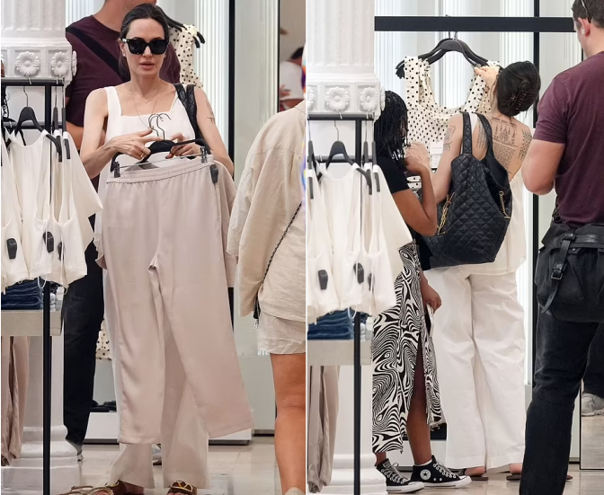 Angelina Jolie took Zahara to Rome for a shopping spree to celebrate ...