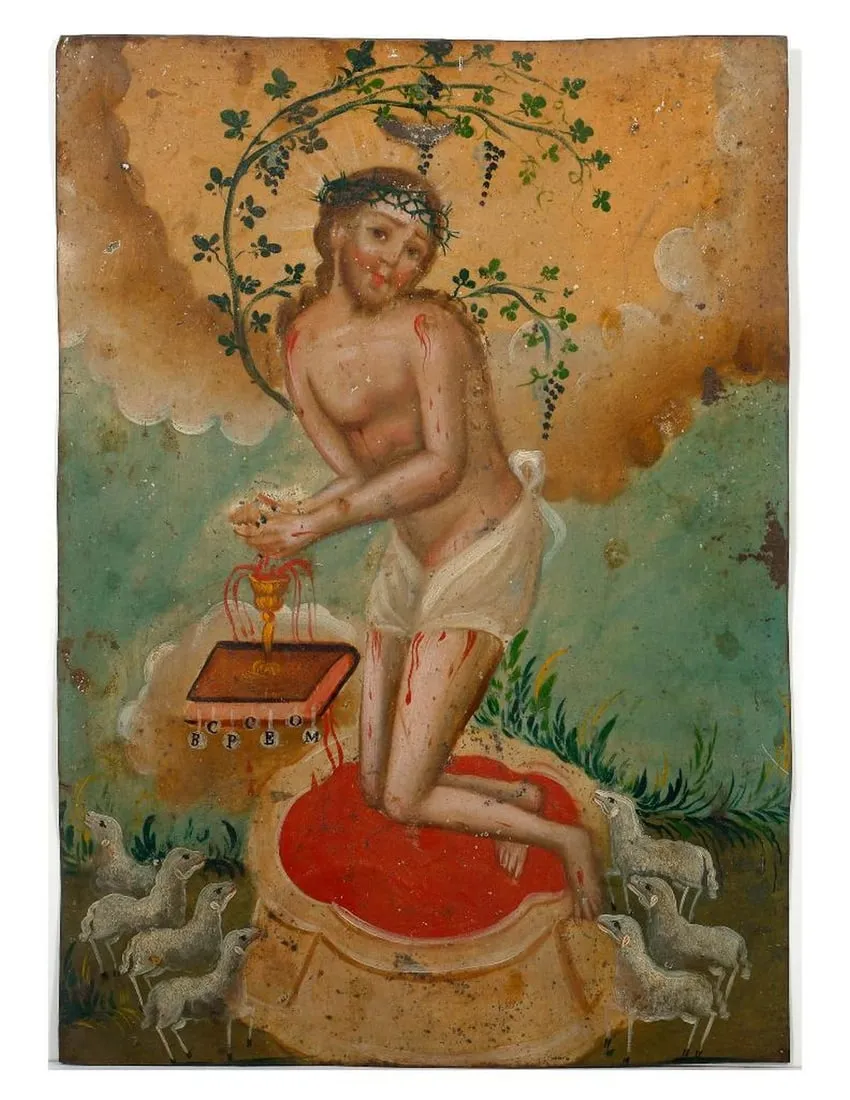 A painting of a person washing his hands

Description automatically generated