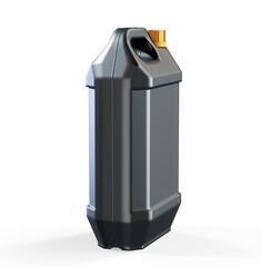 3D rendering of a red jerry can isolated.