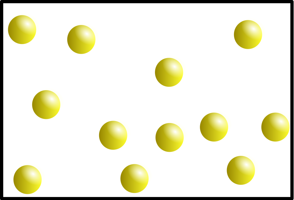 Image of molecules with space between them