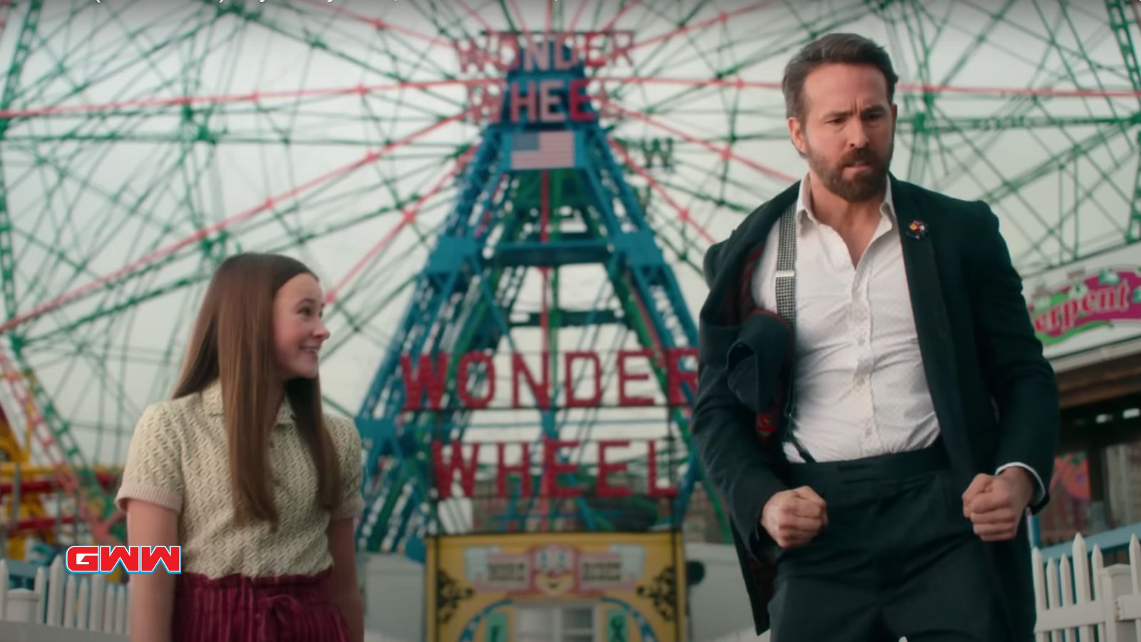 Ryan Reynolds and Cailey Fleming as Cal and Bea in IF movie trailer