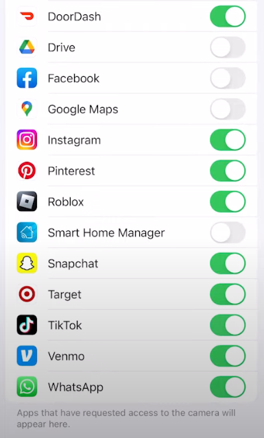 allowing tiktok camera permission iPhone