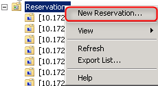 Create a DHCP reservation
