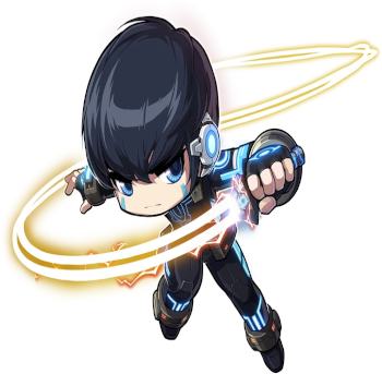 Promotional artwork of Xenon from MapleStory.